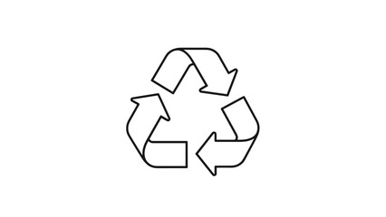 Recycling Symbol Icon Simple Design.