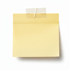 Papel de lembrete amarelo colado com fita adesiva 