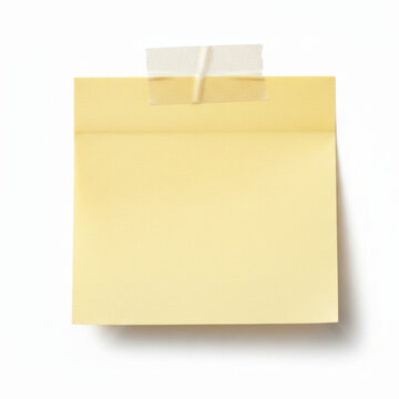 Papel de lembrete amarelo colado com fita adesiva 
