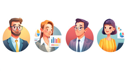 Professionals with data analysis and technology in modern workspace