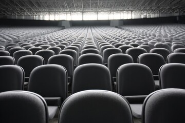 Obraz premium Vast Empty Auditorium with Aligned Seats in Perfect Order for Events