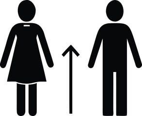 male and female restroom sign