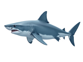 Fototapeta premium A close up shot of a great white shark's open mouth and sharp teeth, suitable for use in images about marine life or ocean predators