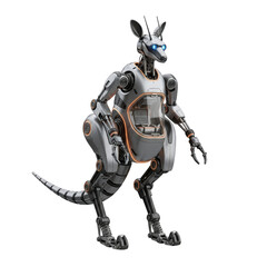 Fototapeta premium High-Tech Bionic Kangaroo Model Showcasing Cutting-Edge Robotics and Animal Mimicry