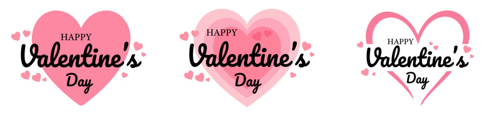 Happy Valentine&rsquo;s Day banner. Love themed greeting design suitable for Valentine celebration, couples, romance promotions, wedding.