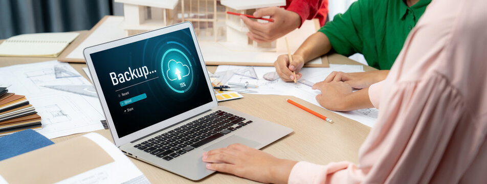 Backup Storage Data Internet Technology Business concept. Database storage cloud technology file data transfer sharing, cyber, big data information, internet banking application download upload brisk - Powered by Adobe