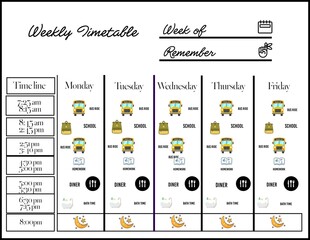 Timeline Template Kids 