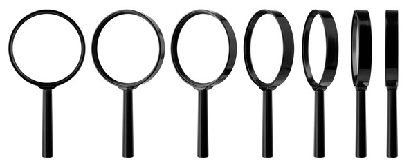 Magnifying Glass, isolated, full depth of field