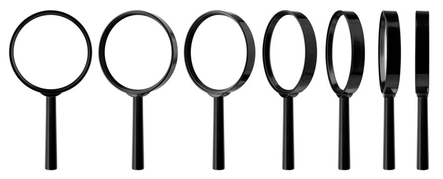 Magnifying Glass, isolated, full depth of field