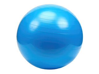 A blue exercise ball on a clean white background, ideal for health and fitness illustrations