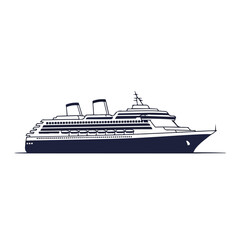 Obraz premium Cruise Ship at Sea with Multiple Decks and Funnels
