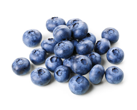 Blueberries isolated on white background