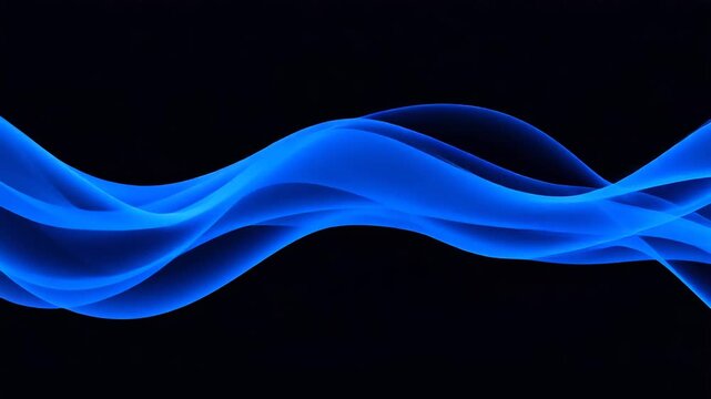 BlueWaveLineonBlackBackground