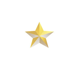 Shiny Metallic Gold Star Award Icon