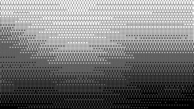 Bitmap dither pixel gradient effect texture. Abstract 8-bit halftone effects for vintage video, computer retro game design.Y2K halftone pixelated, grain, dot, noise art style&mdash;vector creative concept.