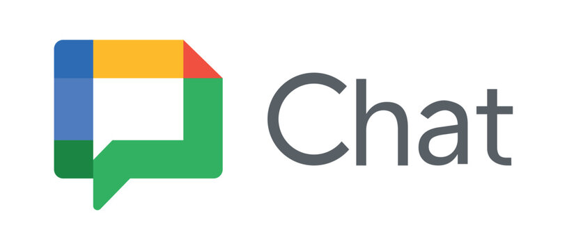 Google chat logo displaying communication messaging technology