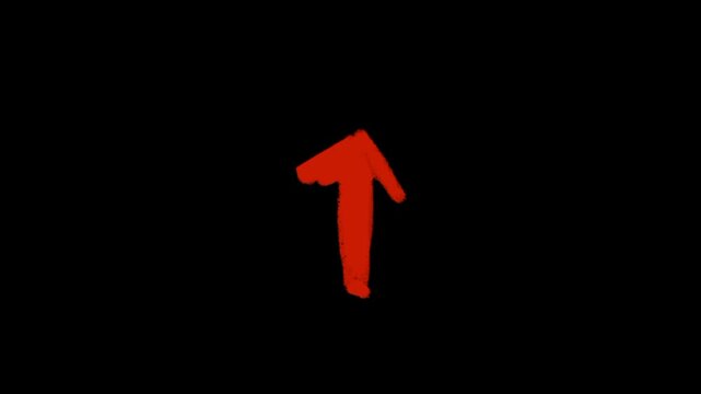A thick, vibrant red arrow with a white outline curves upward and to the right, signaling growth, progress, or redirection.
