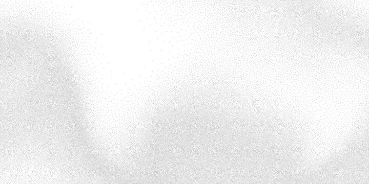 Soft grain fog texture, stipple dust clouds with smooth fade, monochrome haze overlay on white background field, vector illustration