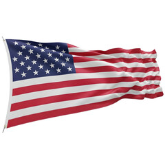 Fototapeta premium Waving american flag on black background