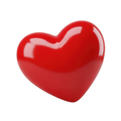 Fototapeta premium Red heart icon isolated on transparent background