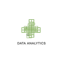 Obraz premium Data analytics graphic illustration representing data analysis and visualization from various viewpoints