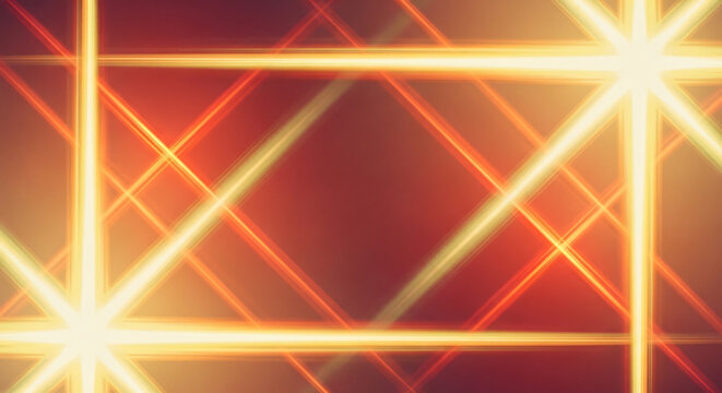 Vibrant orange and yellow geometric light pattern