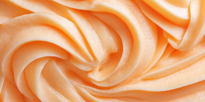orange peach fruit ice cream swirl texture