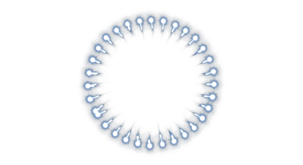 Elegant blue glowing circle frame with soft light effects – Best for graphic design, web banners, social media posts, marketing, presentations, and creative projects