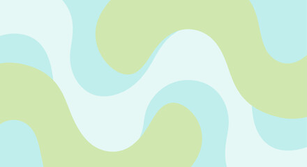 Obraz premium Abstract pastel wave pattern in soft green and blue tones