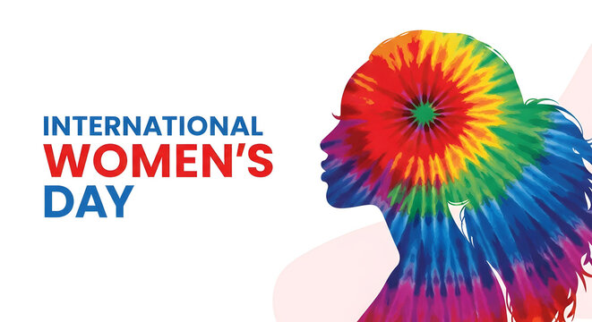 International womens day celebration with colorful silhouette equality and empowerment