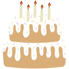 birthday cake with candles