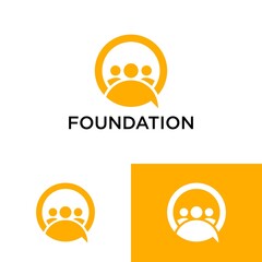 Modern creative community logo. community logo template. geometric nonprofit logo template. modern and minimalist organization logo template