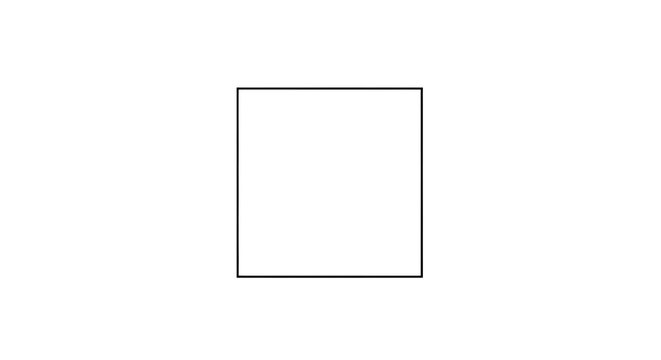 Simple square shape isolated on white background for graphic design