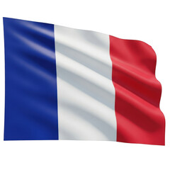 French flag icon isolated on transparent background