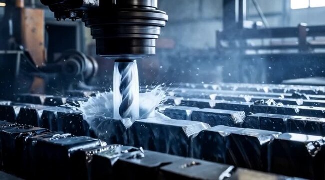 drill bits in a factory