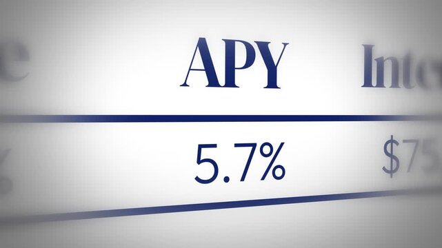 4k animation showcasing APY and interest rate concept with financial growth potential for investors seeking high returns