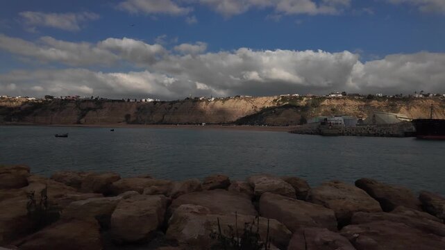 Fishing boats 4K Safi Beach
