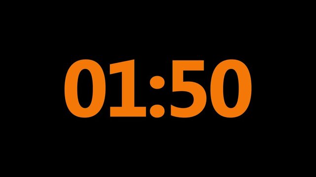 2 minutes countdown, 2 minute timer countdown animation, suitable for concepts animation on  black background. 120 seconds 0 seceond countdown timer animation ....