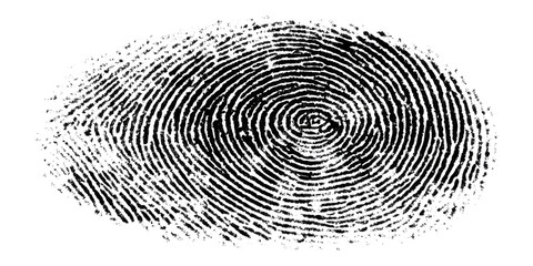 Grunge fingerprint texture background. vector ink splatters distressed brush stroke overlay. crime investigation fingerprint art print featuring damaged marks.