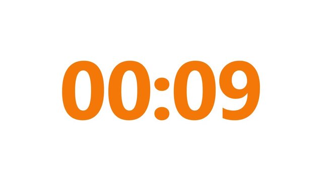 14 sec countdown animation. 14  seconds countdown, 4K resolution. Digital  black background.....