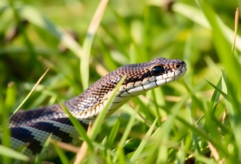 Obraz premium snake in the grass