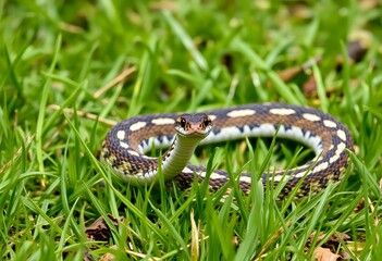 Obraz premium A view of a Viper in the grass