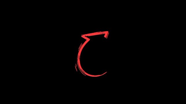 Direct your viewers exactly where they need to look with this bold and fluid hand-drawn red curved arrow.
