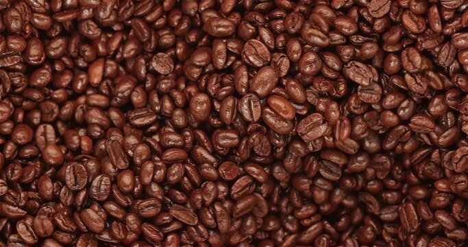 Coffee Bean Display, Stockpile Of Uniformly Roasted Coffee Beans With Shiny Surface For Wholesale And Retail