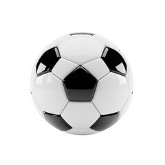 Fototapeta premium 3d rendered soccer ball with black and white pattern isolated on transparent background