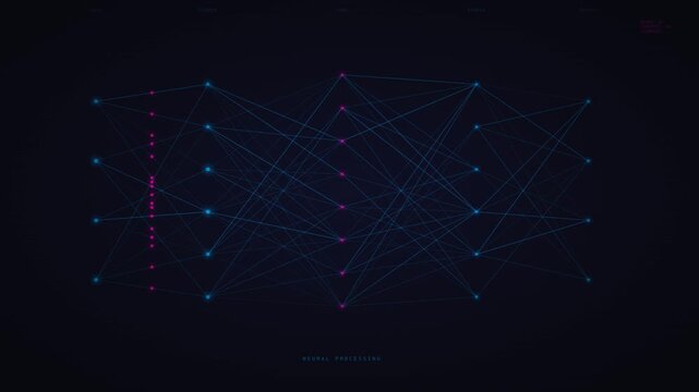 Neural Network AI Animation - Deep Learning Visualization Loop