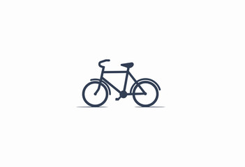 Fototapeta premium Minimalist Illustration of a Bicycle with Simple Clean Lines on a Plain White Background Emphasizing Elegance and Simplicity in Design