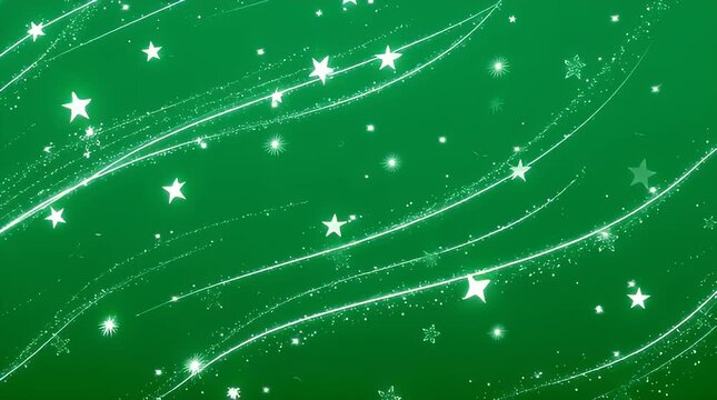 Twinkling stars animation. fast line glitter motion, white cartoon blinking stars,with a pure green screen background