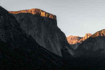 Yosemite Tunnel View at sunset