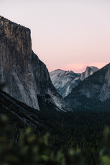 Yosemite Tunnel View at sunset